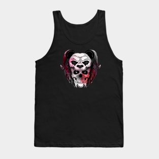 Red Panda Gothic Skull Tank Top